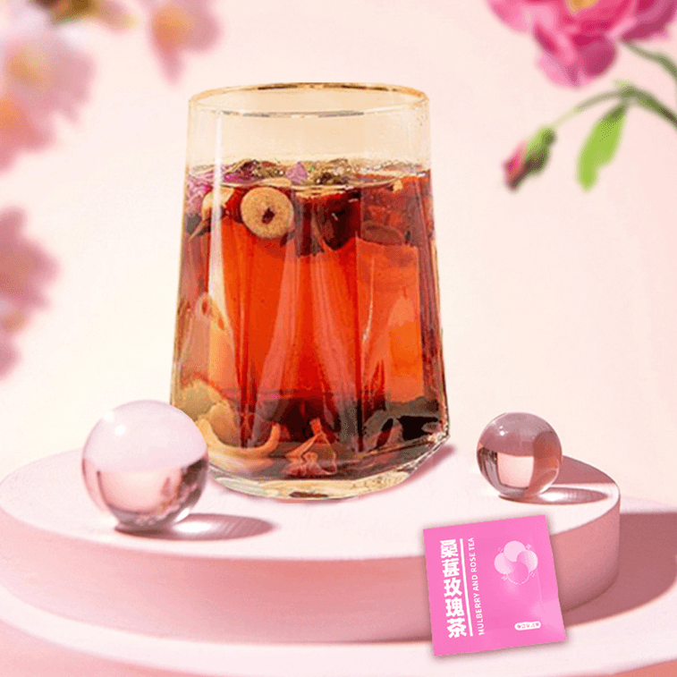 廣藥白雲山 桑葚玫瑰茶 6g*15包入 白裡透紅 女神紅顏茶 美容養顏 獨立包裝養生茶包 6