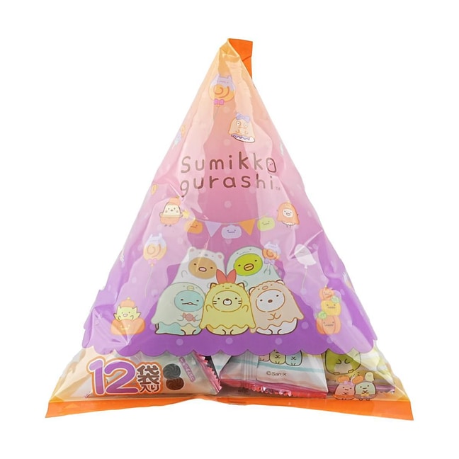 日本HEART食玩x角落生物 曲奇饼干零食礼包  黄油+可可味 12包入 135g【动漫好物】