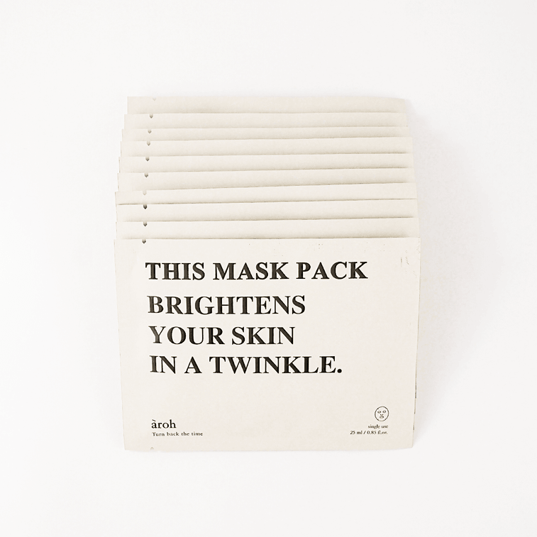 韓國AROH 乳酸菌優格白皙面膜 祛黃提亮 柔順細嫩 曬黑急救 25ml 10片入 7