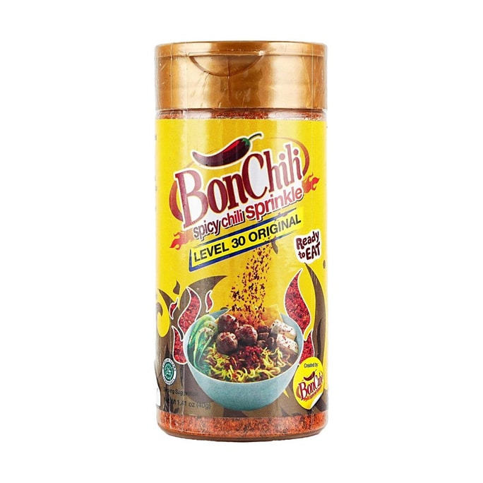 Indonesia Bonchili Original Spicy Sprinkle (Level 30) 1.41oz【Spicy Sprinkle】【Must-Have Seasoning】