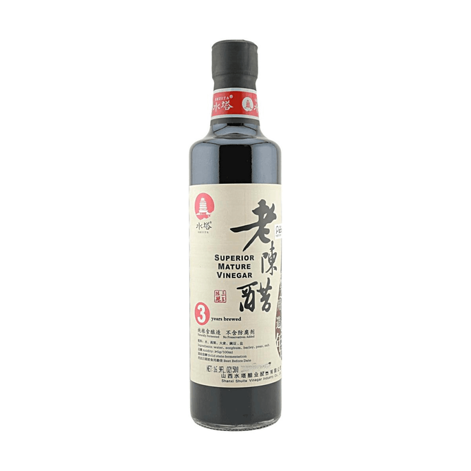 Vinaigre supérieur vieilli 3 ans d'affinage 16,91 fl oz 【Fermentation naturelle】【Sans conservateurs ajoutés】