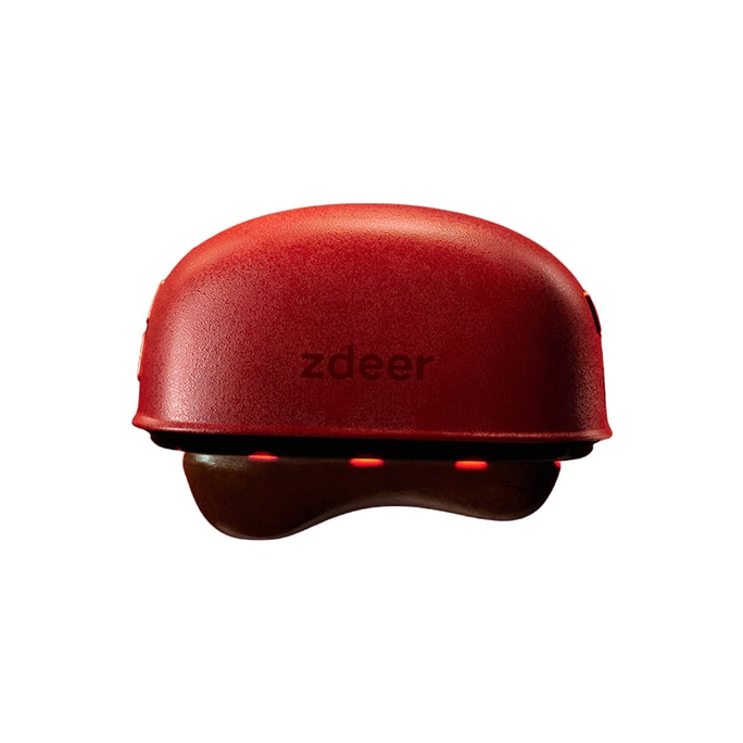 左点 zdeer电动砭石红光面部按摩提拉热敷刮痧板 红色 1个