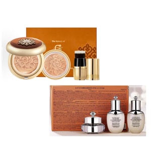 홍콩 직접 우편: WHOO 라디언스 에센스 에어쿠션(15g) + 리필 2개(정품)(색상 #23) + 3종 선물 세트