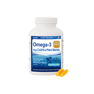 【Made in Canada】UMEKEN Omega-3 + CoQ10 + Plant Sterols 60 softgels / Fish Oil/ EPA DHA/ Cholesterol/ Heart