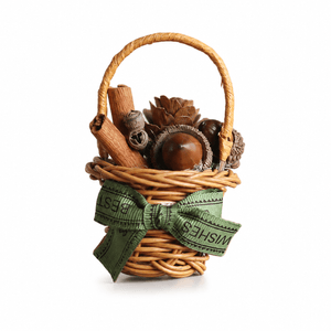 Dried Flowers Car Flowers Basket Aromatherapy High-end Diffuser Car Home Office Monitor Gift Interior Air Outlet Decoration Perfume - Acorn 1PC