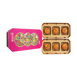Hong Kong Oriental Pearl Mooncake Gift Box - Assorted Flavors, 6 Pieces, 23.2oz