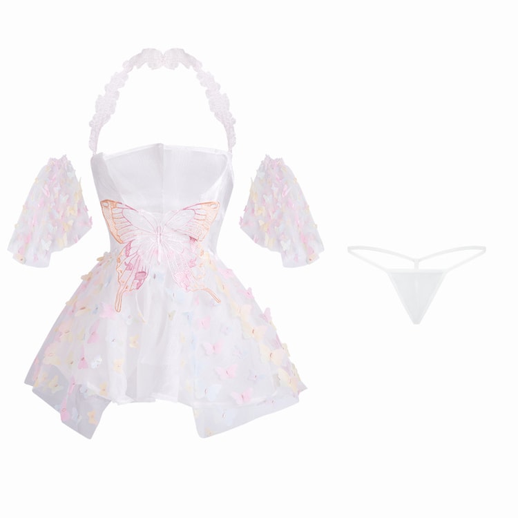 lingerie dress fairy Womens Sexy Halloween Fairy Costume Lingerie Set Fairy Tales Wings Costume