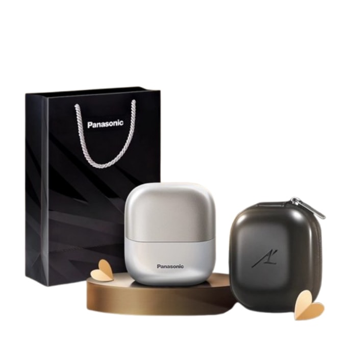 【中國直郵】 日本 PANASONIC 松下 松下 松下小方盒2.0便攜刮鬍刀電動刮鬍刀送男友禮物 一個裝 雅金灰精美禮袋