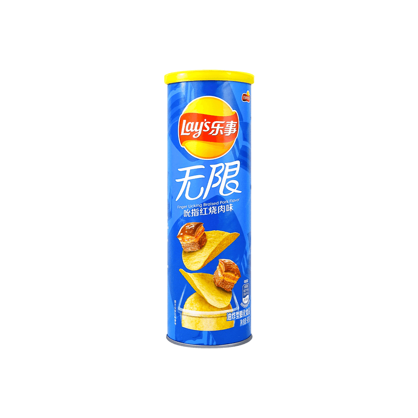 Finger Licking Braised Pork Potato Chips - Salty Snack, 3.17oz
