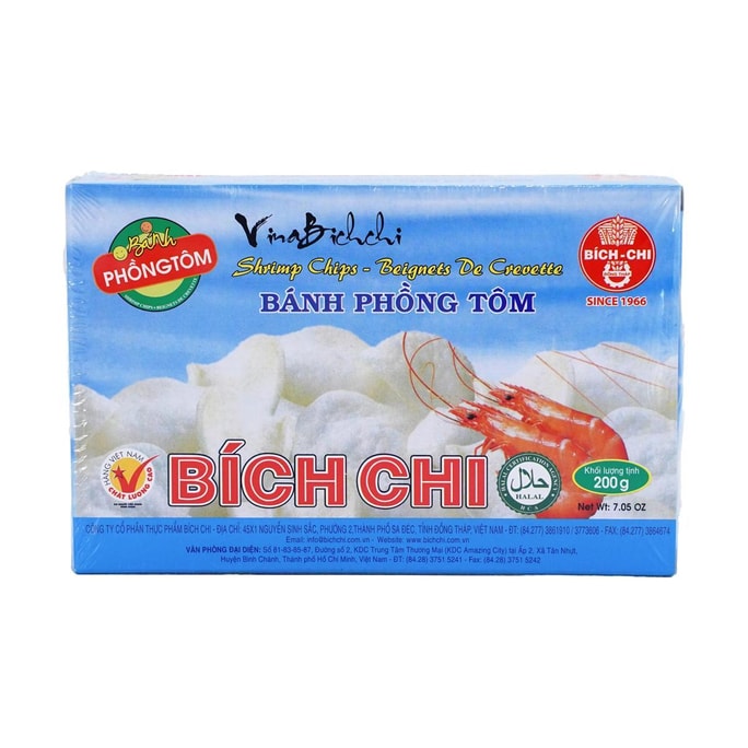越南BICH CHI  越式炸虾片 虾味薯片 200g【需自己炸制】【还原东南亚餐厅同款小食】