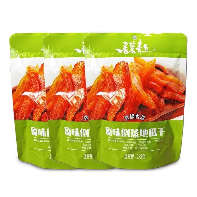 中國 番薯青年 3蒸3烤100%地瓜乾(3連包)300g【配料除了地瓜沒有了】