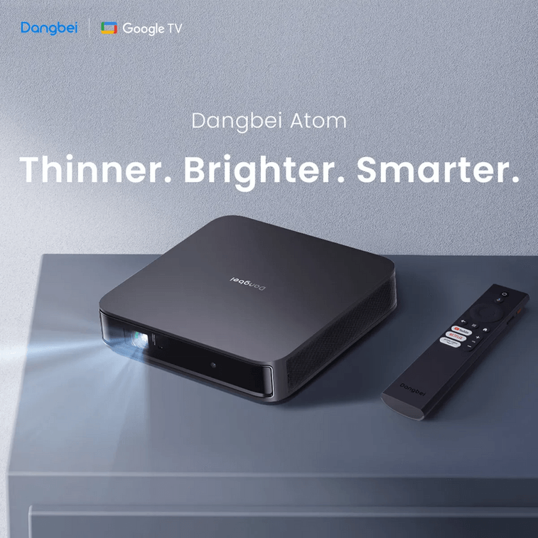 DANGBEI当贝 Atom激光投影仪 高清 1080P Google TV 内置 Netflix 1200流明激光投影 40-457.2cm 10