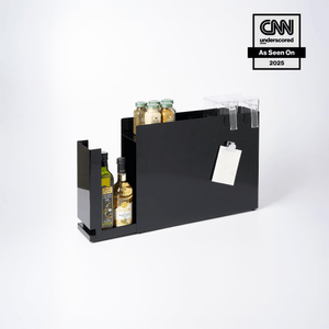 Sliding Drawer Seasoning Rack - Steel Black 1 piece