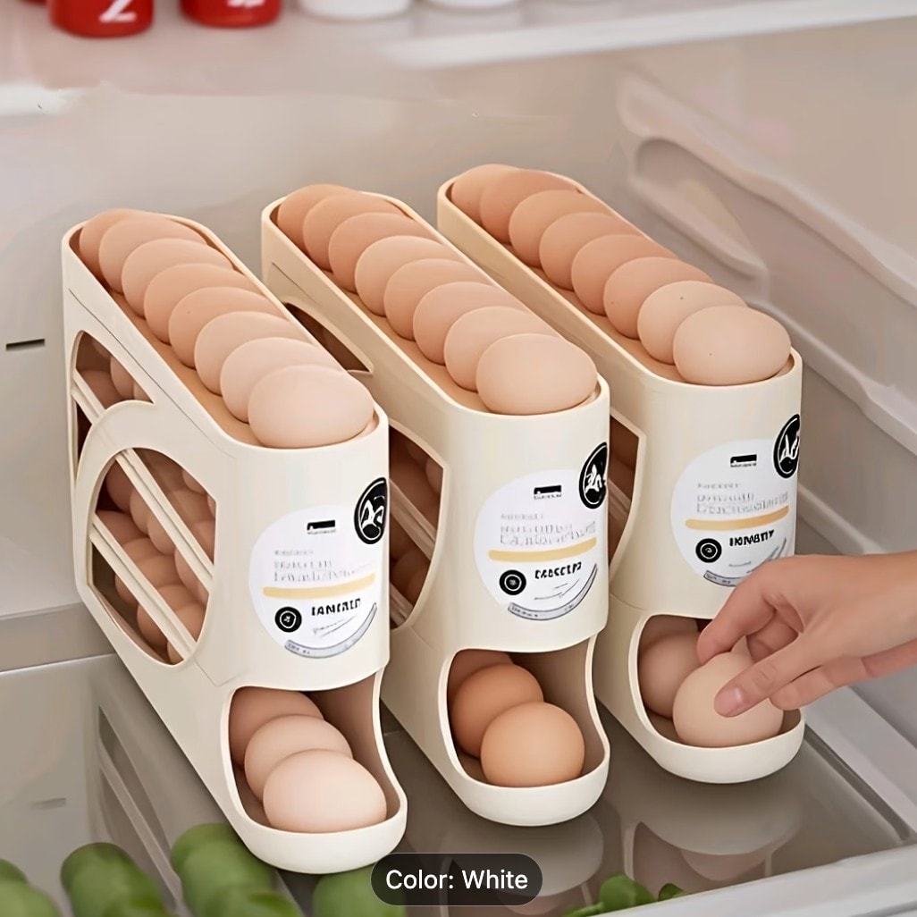 eggさま専用 美国直邮】 未知其它品牌4-Tier Egg Holder Compact Side Door Design