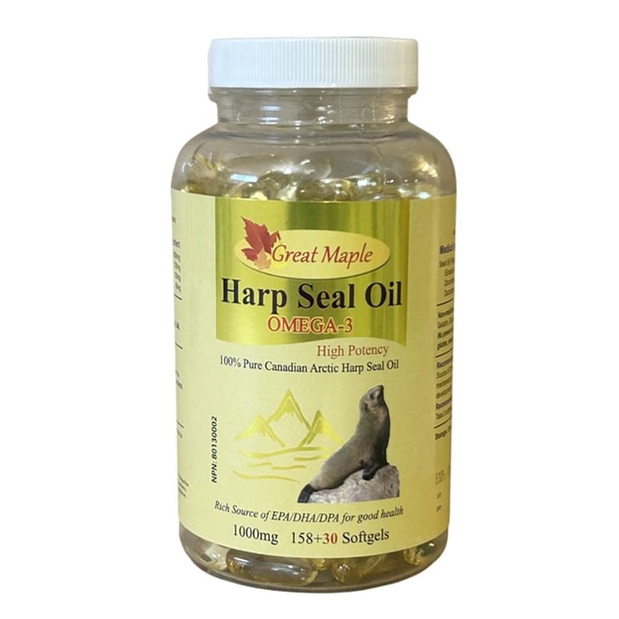 High Potency(1000mg) OMEGA-3 100% Arctic Harp Seal Oil 188 softgels