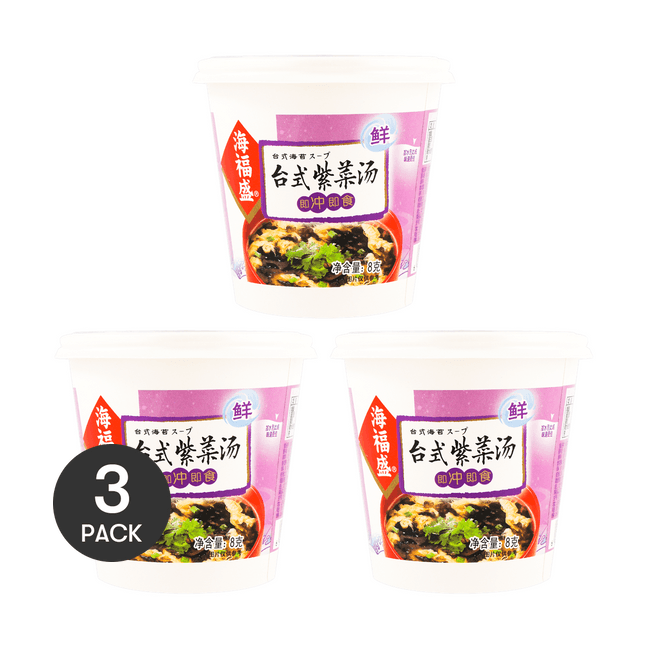 【Value Pack】Taiwanese Instant Seaweed Soup - 3 Bowls* 0.28oz
