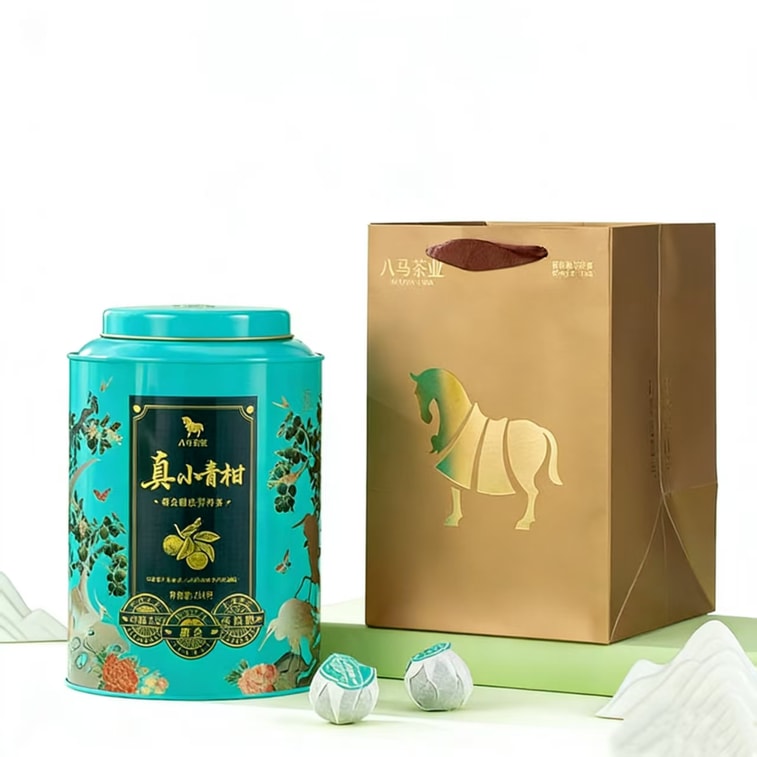 [중국 직배송] 바마차산업 정품 신후이 소녹 귤푸얼차, 숙성푸얼차, 매일 마시는 차, 대용량 (250g*1캔) 9