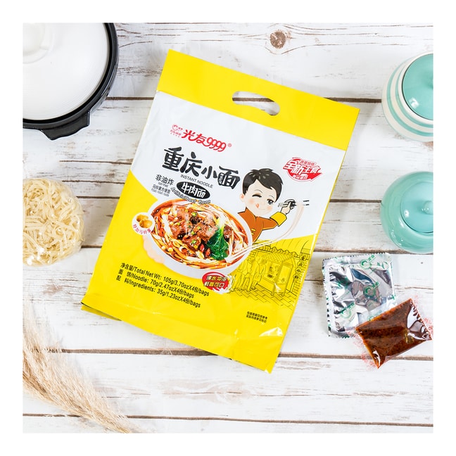 光友 非油炸重庆小面 牛肉味 4包入 420g
