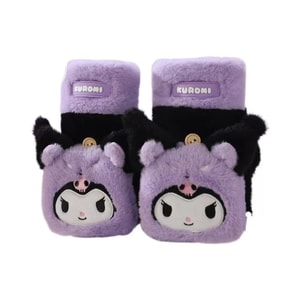 【中国直邮】SANRIO 三丽鸥 卡通保暖连指翻盖手套 户外骑车防寒手套 女冬季加绒加厚 可爱 弹性 防风 柔软亲肤- 酷洛米款 1双*|预计到达时间3-4周