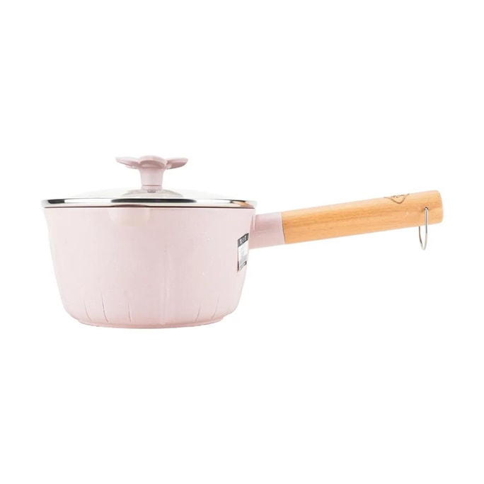 Peach Blossom Milk Pot Sauce Pan, Pink, 7.1"
