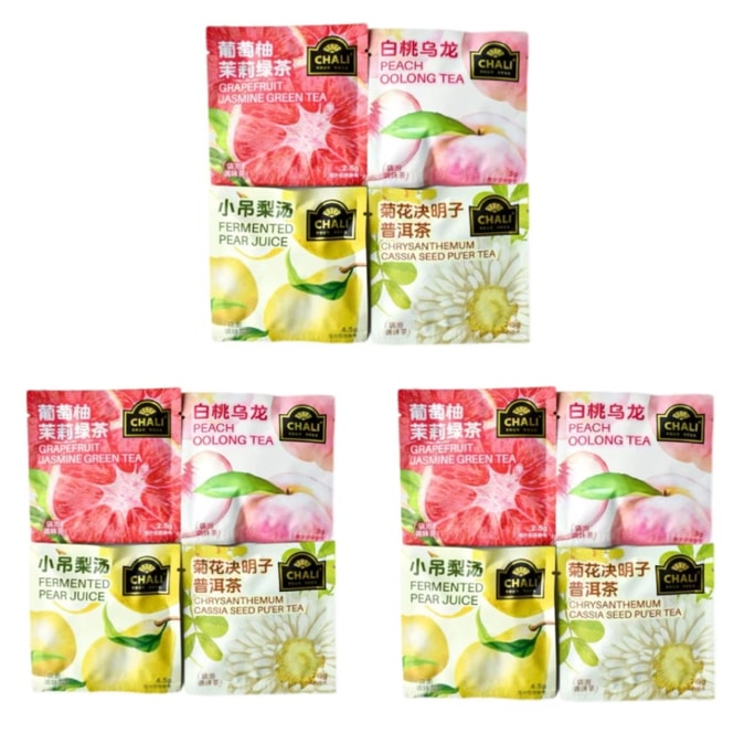 찰리차(녹차, 우롱차, 소디아올리차, 푸얼차) 향이 나는 차 조미료 패킷 4g*12팩