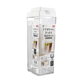 Refrigerator Door Water Pitcher, Seamless Plug Design, 60.87 fl oz, Horizontal and Vertical Leak-Proof