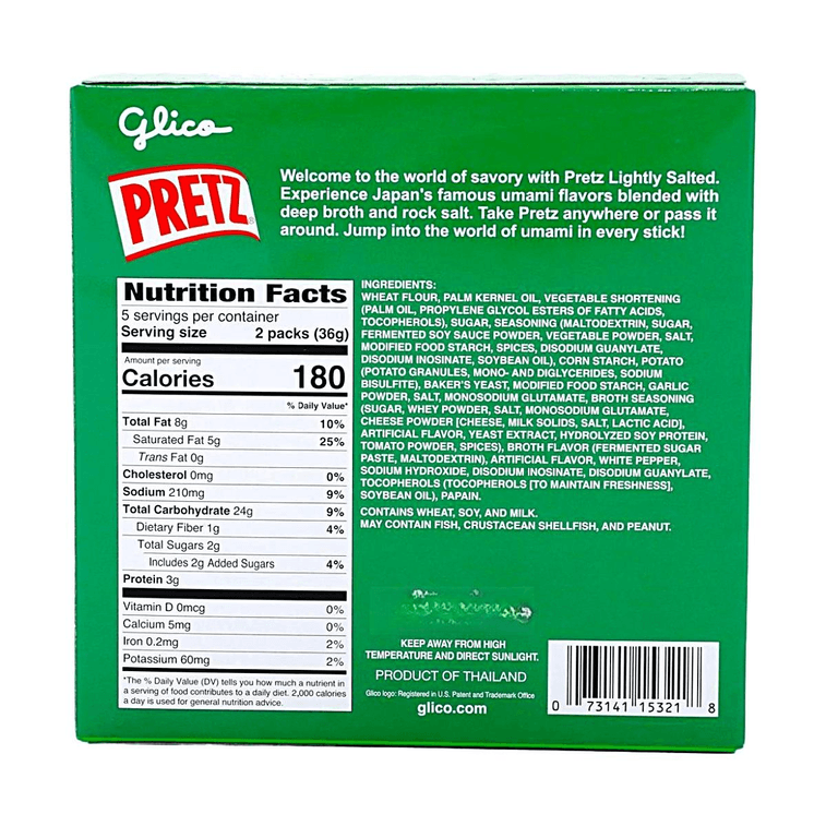 GLICO格力高 PRETZ百力滋  焙香超细饼干棒 原味 10包入 180g 5
