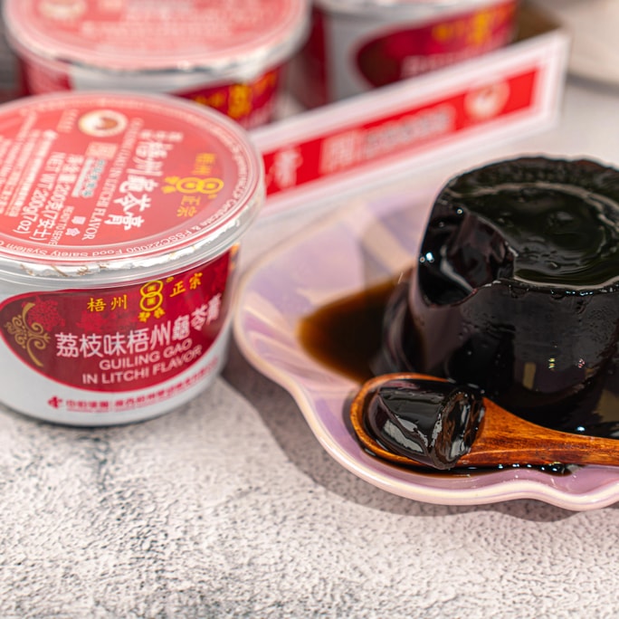 双钱牌 梧州龟苓膏 荔枝味 即食烧仙草 200g*6盒【正宗广西风味】
