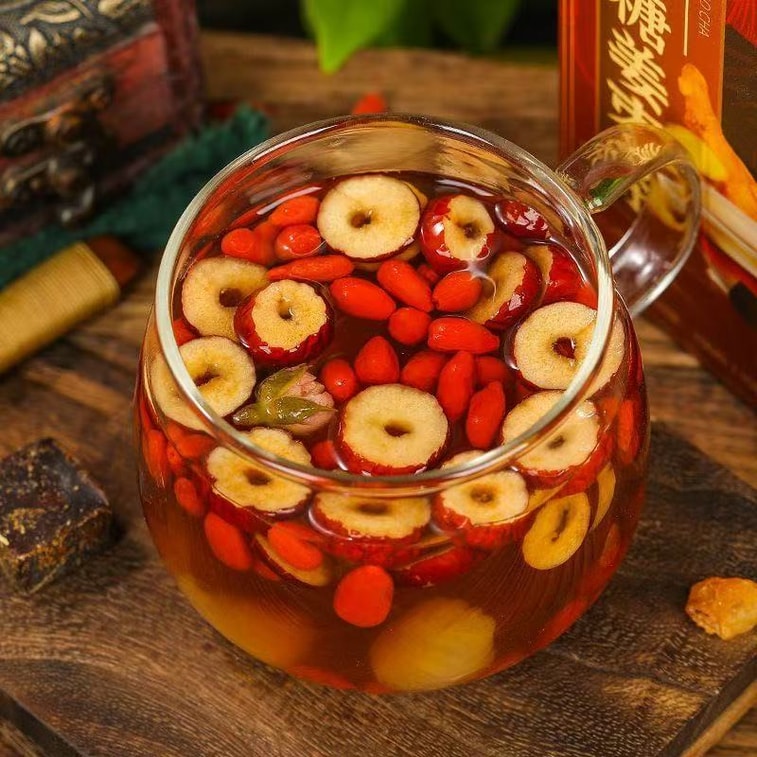 南京同仁堂 阿膠黑糖薑棗養生茶【補血 補氣血】含阿膠 玫瑰 枸杞 紅棗等 大盒裝【適合面色差 經期調理 女士養生茶】150g【喝出好氣色】 辦公室裡的美容院養生茶湯 零食搭子 4