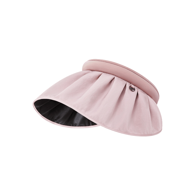 【Adjustable】Wide Brim Roll-up Sun Hat Sun Visor Pink