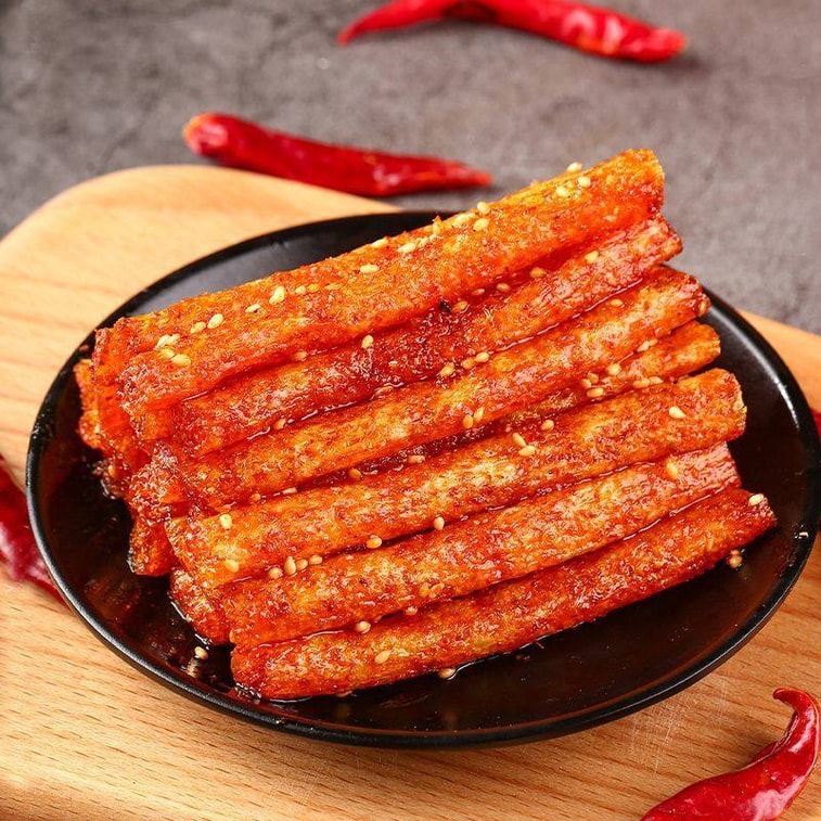  Hunan Specialty Spicy Strips La Tiao 18g/5 Packs | Intensely Numbing & Spicy, Authentic Mala Flavor, Soft & Chewy Gluten Snack, Nostalgic Childhood Treat 7