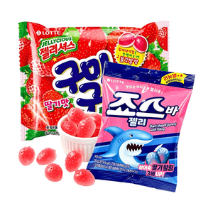 Fruit Gummy Shark Shaped Juice Gummy Strawberry Flavor Gummy Double Taste Optional 66g-70g n Imported Q-Elastic Casual Candy Snack