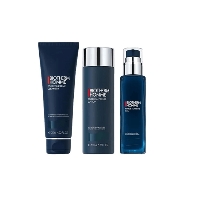 [홍콩 직배송] 비오템 블루 다이아몬드 남성 스킨케어 세트 (신제품) - 클렌저 125ml + 토너 200ml + 로션 100ml - 안티에이징, 탄력, 보습 및 영양 공급