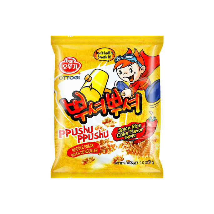【TWICE Nayeon & Jeon Somi Favorite】Ppushu Ppushu Noodle Snack Spicy Rice Cake Flavor 90g