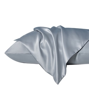 [중국에서 직접 우편 발송] HSPM 신제품 여름 시원한 베개 커버 새틴 아이스 실크 베개 커버 도브 그레이 한 쌍 F