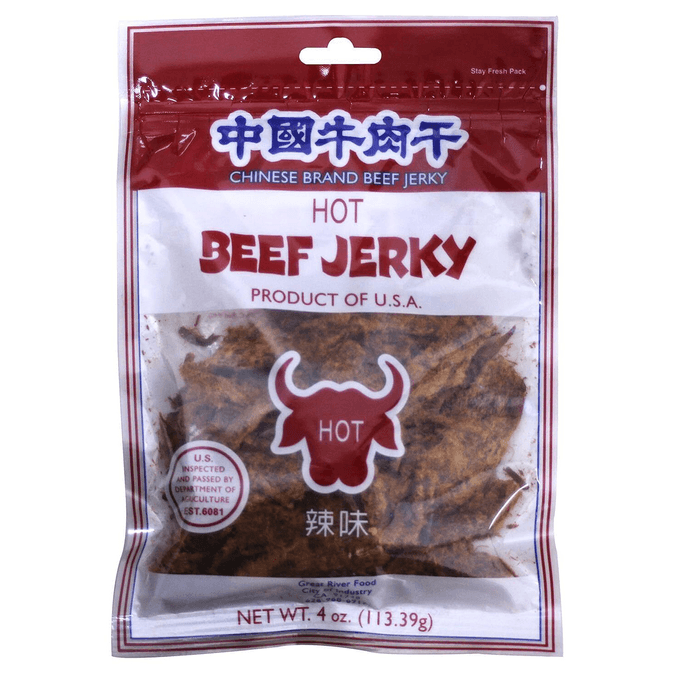 Chinese Style Beef Jerky 4Oz(Made In U.S.A) Hot