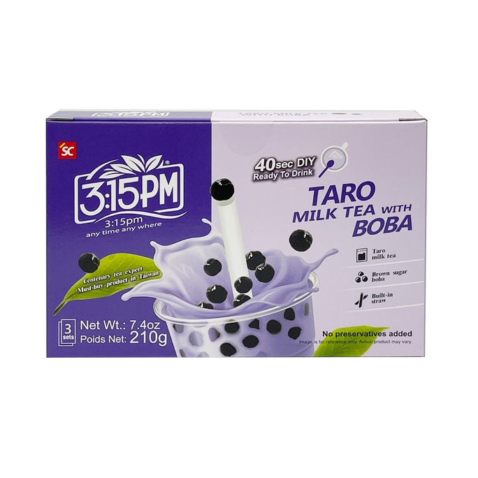 Taro Milk Tea With Boba 210g 3pcs(Shelf life:2024/6/7)