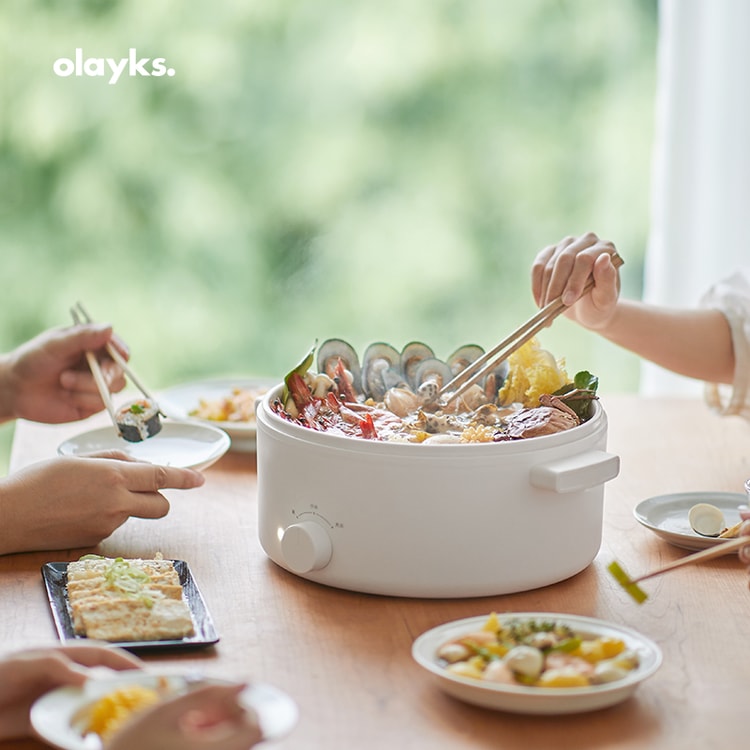 OLAYKS OLAYKS 3L電気鍋、家庭用寮学生多機能一体型小型電気調理