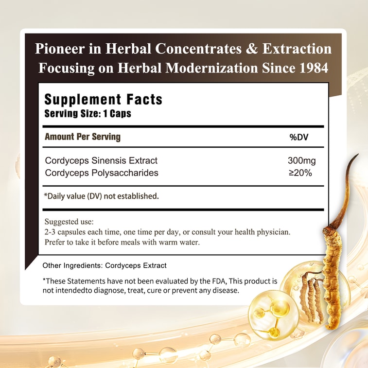 3G Cordyceps Energy Support Immunity Booster 40Counts 3