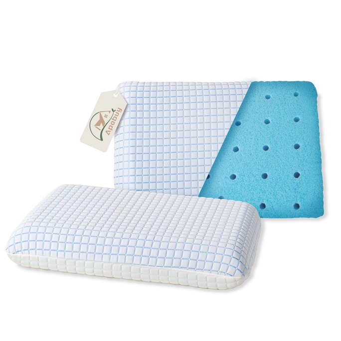 【美国直邮】切割记忆棉枕头40cm*90cm蓝白