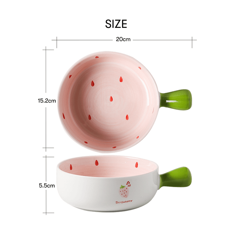 ストロベリーシリーズ セラミックハンドル付きボウル 6インチ 7