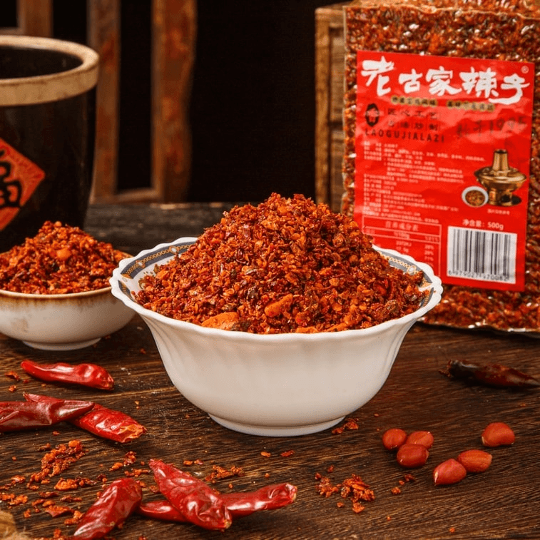 【中国直邮】 老古家辣子 宝鸡铜火锅油碗辣子古家辣子火锅香而不辣30年配方200g*1罐