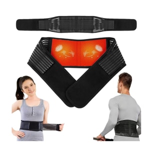 Back Support with Magnet, Tourmaline Magnetic Back Braces for Lower Back Pain Relief, Self Heating & Soothing Waist Band, Lumbar Support Belt for Herniated Disc/Sciatica (Medium)