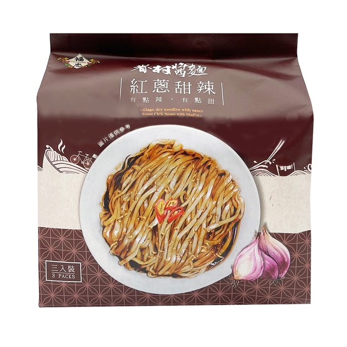 Village Dry Noodles With Sauce-Sweet Chili Sauce With Shallots 330g 3pcs