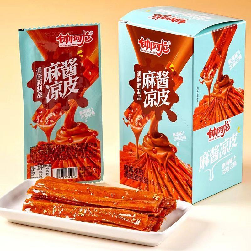 钟阿龙 大份量【网红麻酱素牛筋辣条】甜辣小面筋怀旧零食32g*5袋