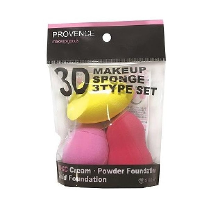 SHOBIDO 3D makeup sponge 3 types set