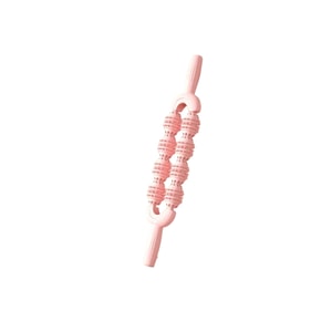 Massage Stick 【8 Wheels】Yoga Wolf Tooth Stick Leg Roller Calf Slimming Tool Meridian Release Roller Pink