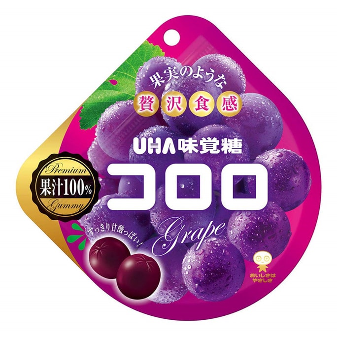 【日本直郵】日本UHA悠哈味覺糖 全天然果汁軟糖 紫葡萄口味 48g
