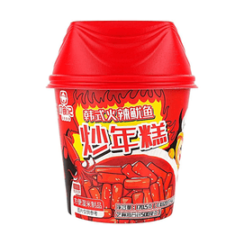 韓国風辛口イカトッポッキカップ、6.01 oz【辛党のための次世代の辛さ】
