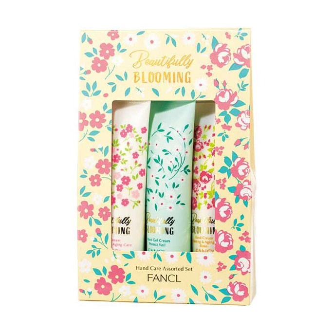 [일본 직배송] 재팬 Fancl 미백, 보습, 지속력 산뜻한 꽃무늬 핸드크림 3개 세트
